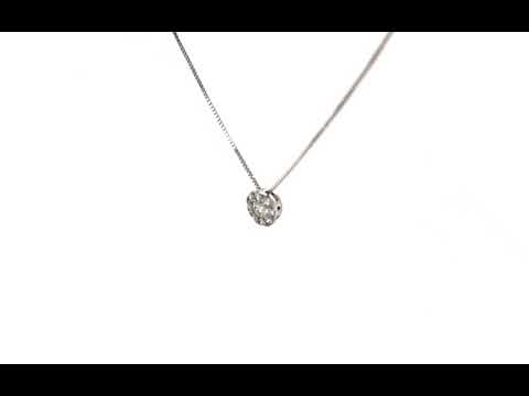 9ct White Gold Diamond Cluster Pendant with 18" chain - 05190663 | Johnsons Jewellers