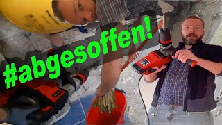 Abbruchhammer Unboxing & Praxis-Test DIY Badezimmer entkernen - Haus Vlog #4