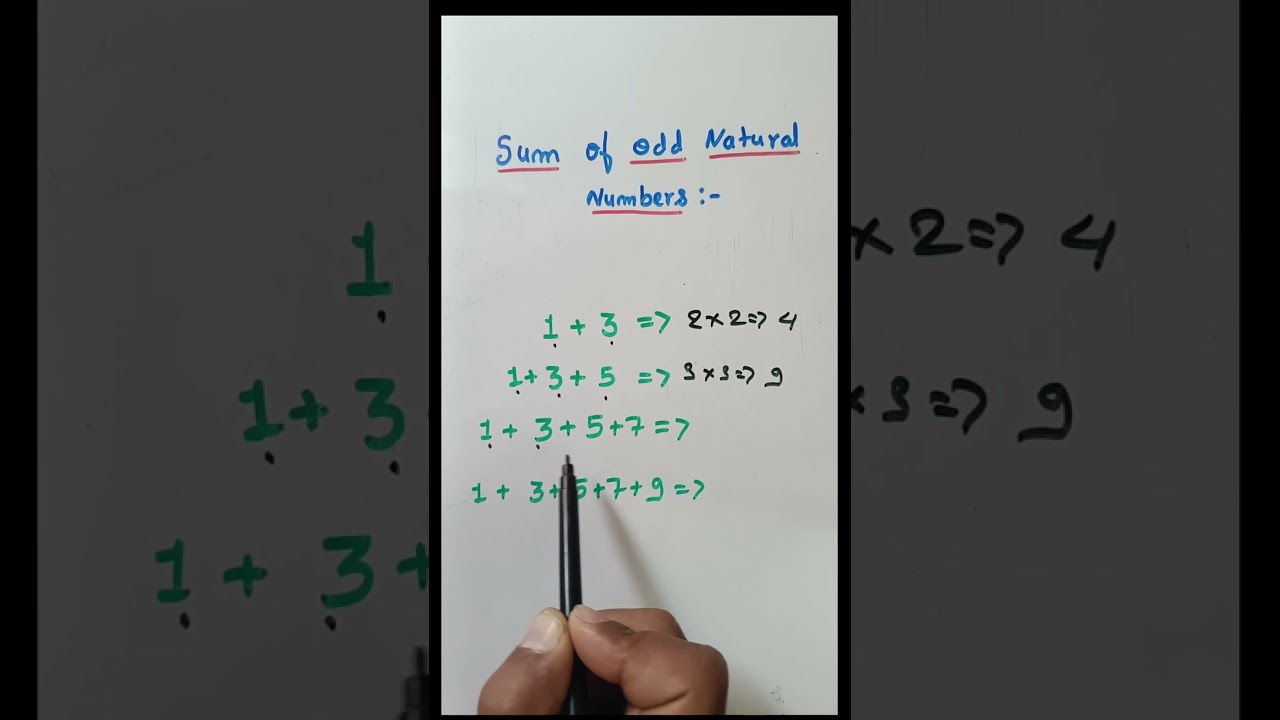 Sum of odd numbers | #shorts