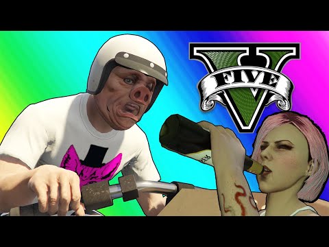 GTA5 - Car Roulette Returns and Animal Safari... ENHANCED!! (Funny Moments)