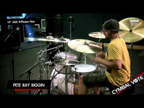 CYMBAL VOTE - Pete Ray Biggin Demo's the 14" AAX X-Plosion Hats