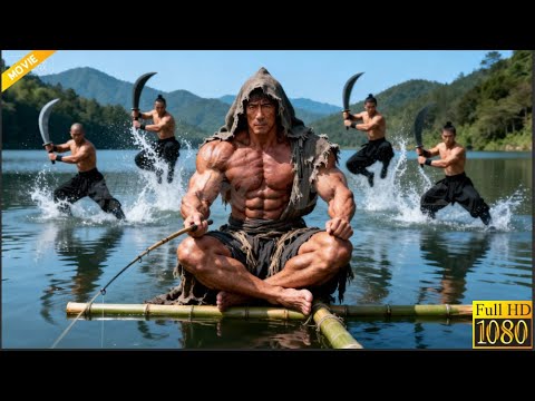 Four Guardian Warriors burst from the lake and attack—instantly killed by a fishing boy on the spot.