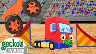 Big Truck Jumping | Baby Truck | Gecko's Garage | Kids Songs