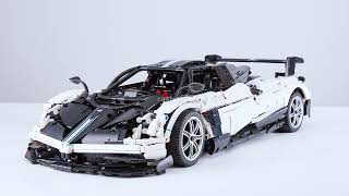 Rastar Veľká Technická stavebnica 2892ks Auto Pagani Huayra 1:8, zelená