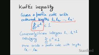 Stanford EE274: Data Compression I 2023 I Lecture 3 - Kraft Inequality, Entropy, Introduction to SCL