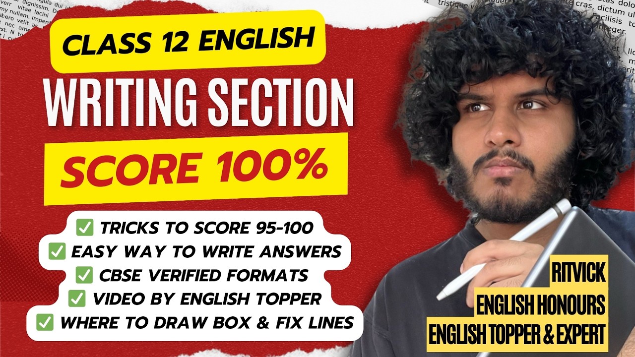 Class 12 English Writing Section ONE SHOT | PDF Formats, Fix Lines, Boxes | Boards 2026 #class12
