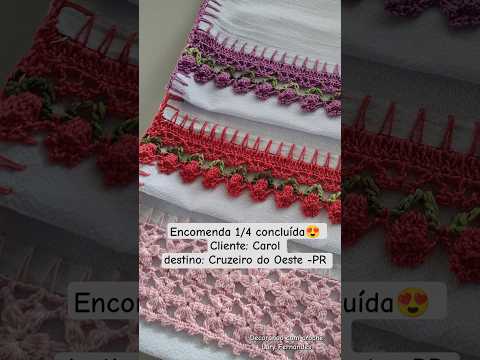 Encomenda 1/4 concluída😍 Cliente: Carol destino: Cruzeiro do Oeste -PR #crochet #vlog #panodeprato