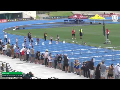 U10 Girls 60m Hurdles Heat 8: 2022 Commonwealth Bank State Combined Events Championships - Saturday