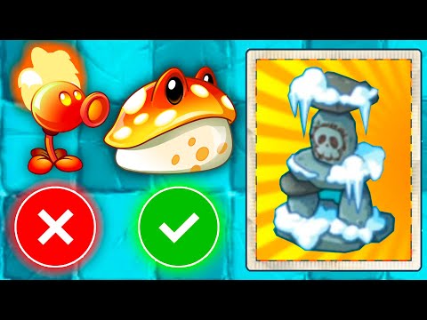 PvZ 2 Grave in Caveman World? All Plant Power Up Vs Frostbite Caves Gravestone - Plants Vs Zombies 2