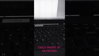 TABLE INSERT BY KEYBOARD IN  MS word #lyrics