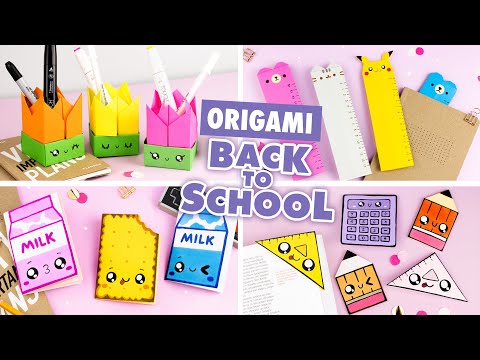 Оригами Закладки Снова в Школу DIY Origami Bookmark Back to school