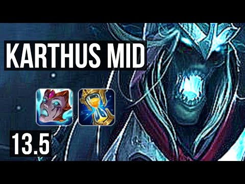KARTHUS vs VEL'KOZ (MID) | 9/1/7, 1700+ games, 1.6M mastery, Legendary | KR Master | 13.5