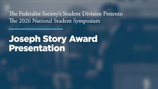 Click to play: 2026 Joseph Story Award Winner: Prof. J. Joel Alicea