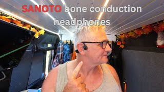 SANOTO Bone Conduction Headphones:Ultimate Open-Ear Bluetooth 5.0 SportsGear Waterproof & Sweatproof
