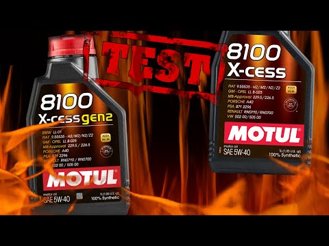 Motul 8100 X-Cess gen2 5W40 vs Motul 8100 X-Cess 5W40 Clean Test 400°C.