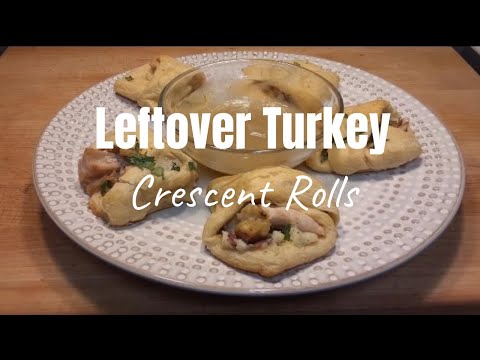 Easy leftover turkey recipes dinner-Turkey Crescent Rolls! These crescent rolls are ready in 15 min!