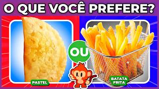 🔄 O QUE VOCÊ PREFERE? 🍰 COMIDAS BRASILEIRAS #2 🟩🟨 | #macaquiz #quiz 🐵