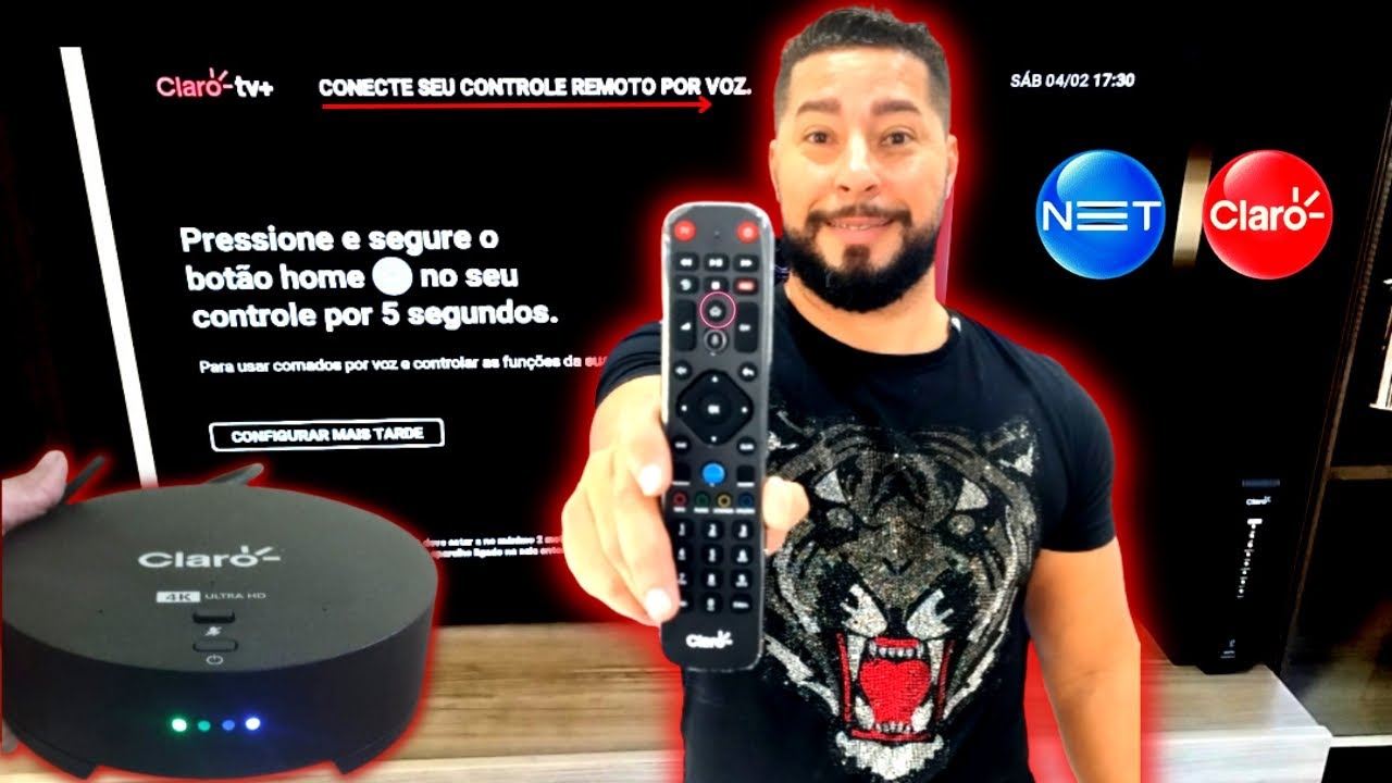 (FÁCIL)como configurar novo controle da CLARO NET na TV(função desligar/ volume)