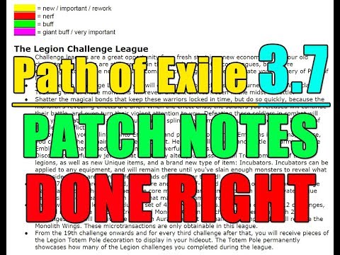 Path of Exile 3.7: PATCH NOTES SUMMARY DONE RIGHT!
