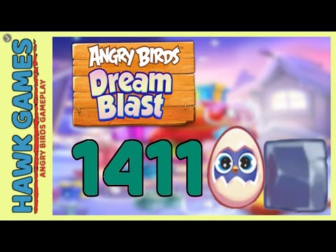 Angry Birds Dream Blast Level 1411 - Walkthrough, No Boosters