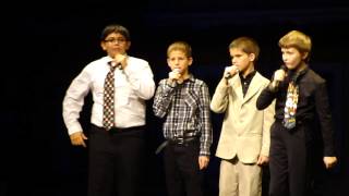 Kids quartet at Faith Assembly