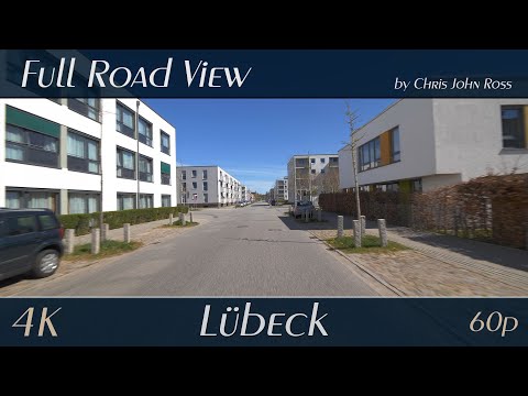 Lübeck, Germany: St. Jürgen - Lise-Meitner-Weg, Maria-Goeppert-Straße, Carl-Gauß-Straße - 4K UHD
