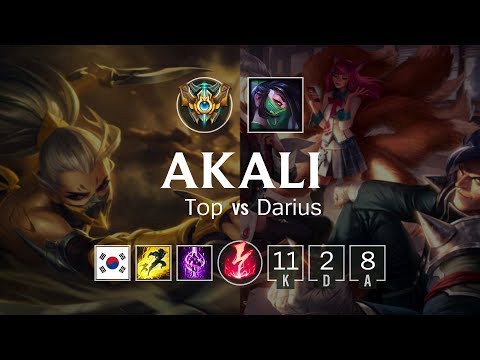 Akali Top vs Darius - KR Challenger Patch 8.21