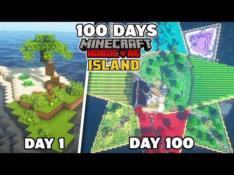 I Spent 100 DAYS on a HARDCORE SURVIVAL ISLAND In MINECRAFT 1.19