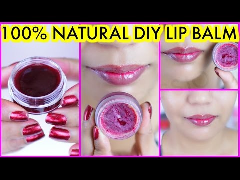 How To Make Lip Balm For Pink Soft Lips At Home 100% Natural Homemade {Hindi} | SuperPrincessjo