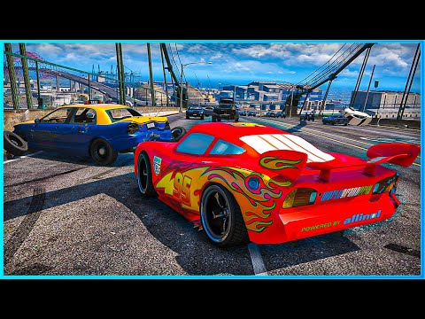 *CRAZY* Cars Lightning McQueen Crashes Ep.23 – GTA 5