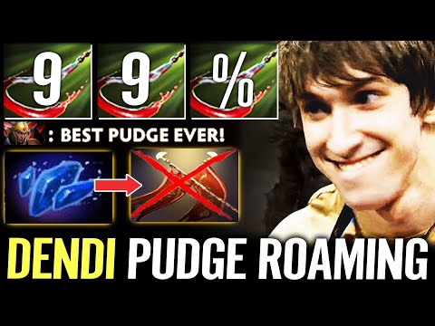 Dendi roams as Pudge, Lands a Hook and Wins The Game - Saving The Team with Aghanim's Shard