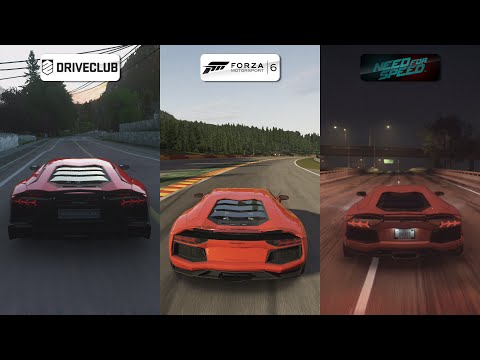 DriveClub vs Forza 6 vs NFS 2015 - Lamborghini Aventador Sound Comparison
