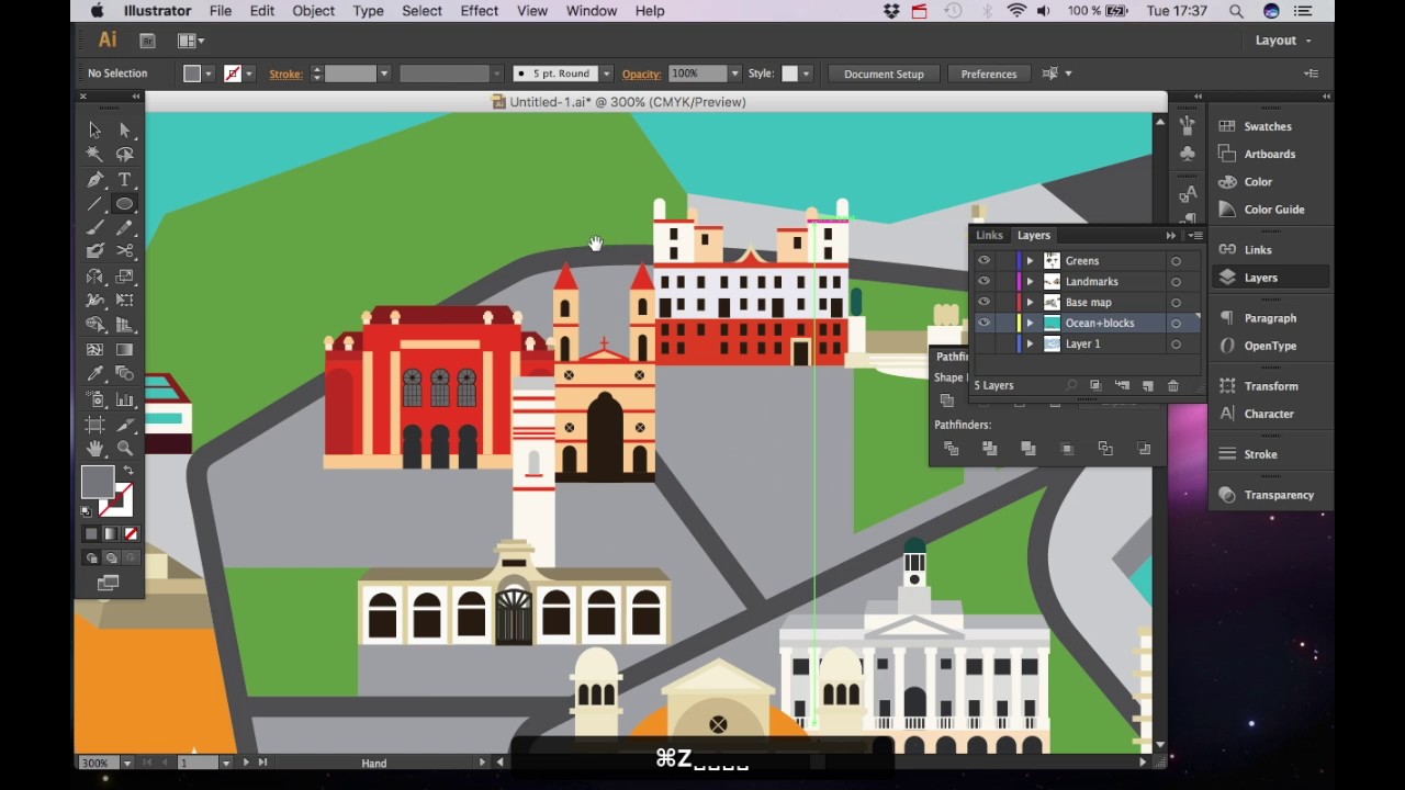 09/11 Fill objects — Graphic Design: Create a Vector City Map
