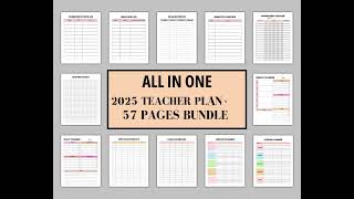 Editable 2025 Teacher Planner, Back To School Teacher Template, Academic & Lesson Planner Template.