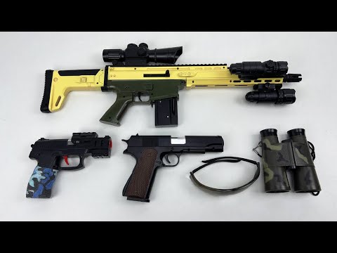 Realistic Toys Gun ScarL Colt 1911 and P 365 Pistol