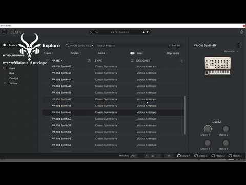 Arturia SEM V2 & Analog Lab Presets - Old Synths Vol.2 - Vicious Antelope - Presets walkthrough