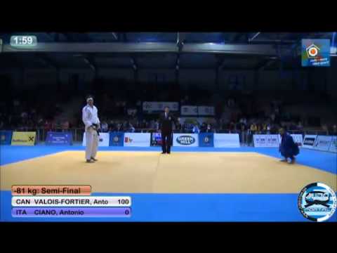 ▶ European Judo Open Men Oberwart 2014 Semifinal  81kg VALOIS FORTIER CAN   CIANO Antonio ITA