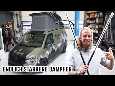 🚐 Endlich stärkere Dämpfer für das SCA 290 Aufstelldach auf dem VW T6! Ich bekomm es wieder hoch 😍