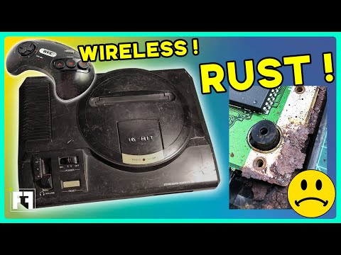 Cleaning and Restoring a free SEGA MEGA DRIVE ( GENESIS ) with a Wireless controller!