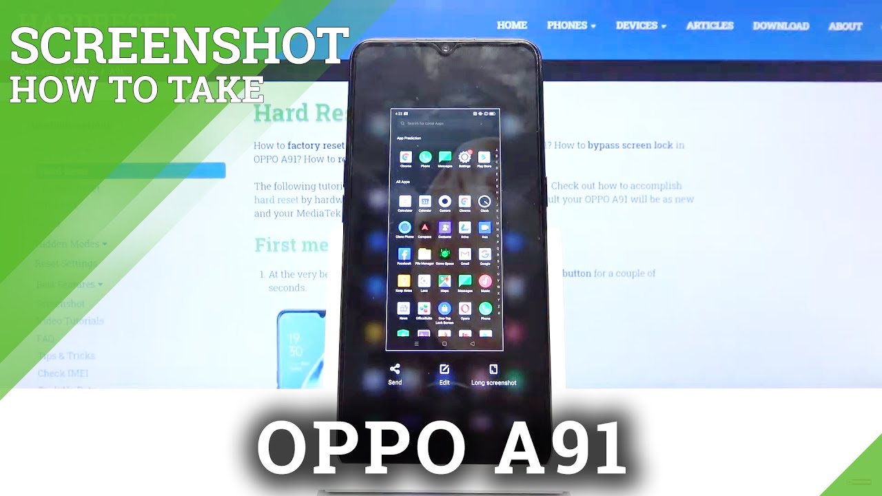 How to Capture Screen in OPPO A91 - Take Screenshot
