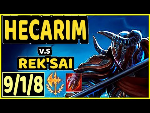 CARIOK (HECARIM) vs REK'SAI - 9/1/8 KDA JUNGLE CHALLENGER GAMEPLAY - BR