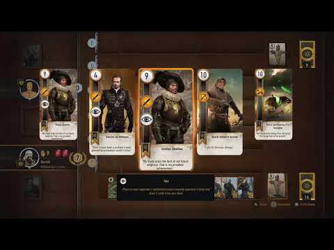 Witcher 3 Gwent: Beating High Stakes with the Nilfgaardian Empire deck! (Hard Gwent difficulty)