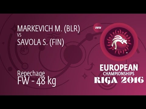 Repechage FW - 48 kg: M. MARKEVICH (BLR) df. S. SAVOLA (FIN), 5-0