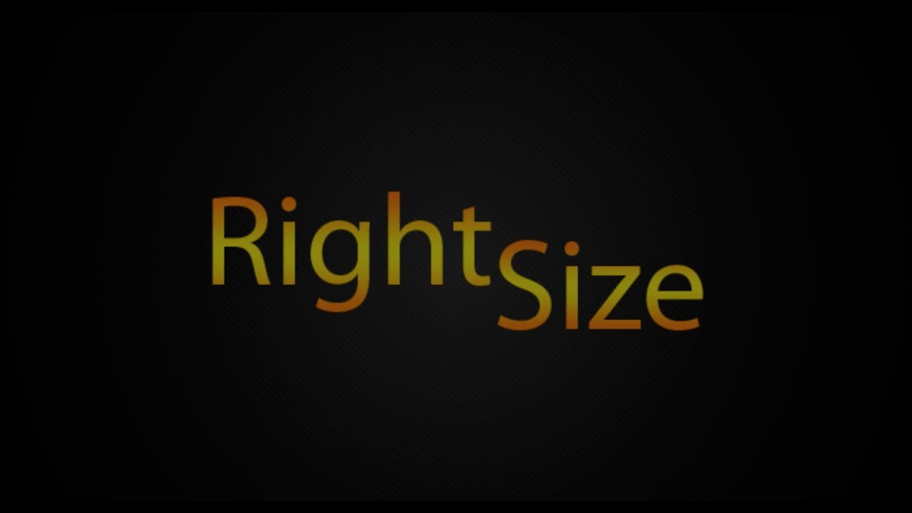 Promotional video thumbnail 1 for RightSize