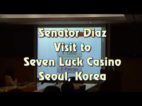 Senador Diaz visita ao Seven Luck Casino, Seul, Coreia
