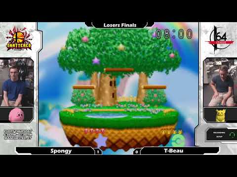 Smash 64: Spongy (Kirby) V T-Beau (Pikachu/Jigglypuff) - Shattered 116 Tournament SSB64