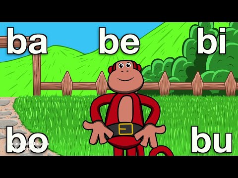 ¿Un Mono Que Habla? ba be bi bo bu  Aprendamos a Leer con El Mono Sílabo
