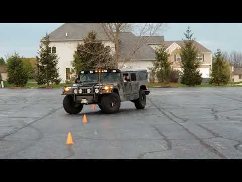 20190428 Holly First Drive (Humvee) Track Around Cones