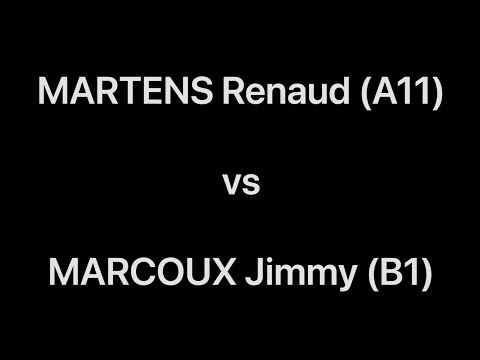 Tennis de Table ·Tournoi de Waremme· Finale série A/B - MARTENS Renaud (A11) vs MARCOUX Jimmy (B1)