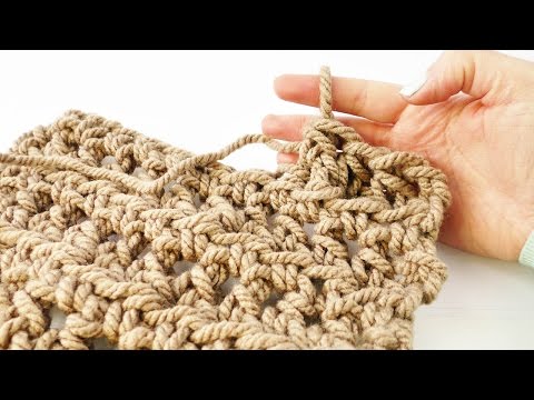Finger crochet | Easy method without a needle | For loose summer scarves & thick wool | Beginners